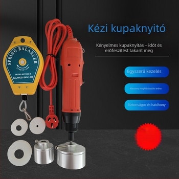 Kompakt kézi elektromos kupakkészítő üveg- és műanyag palackokhoz — zárás és tömítés (félautomata)