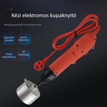 Kompakt kézi elektromos kupakkészítő üveg- és műanyag palackokhoz — zárás és tömítés (félautomata)