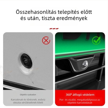 Autókamerához védőfedél és lencsefedél 360° hátsókamerás rendszerhez