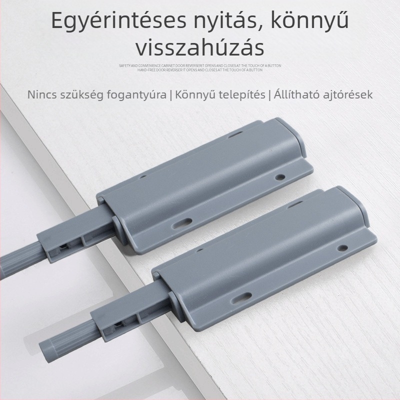 Új műanyag nejlon szekrényajtó visszacsukó – Extra nagy, erős mágneses érintésmentes fogantyú, mágneses vonzás