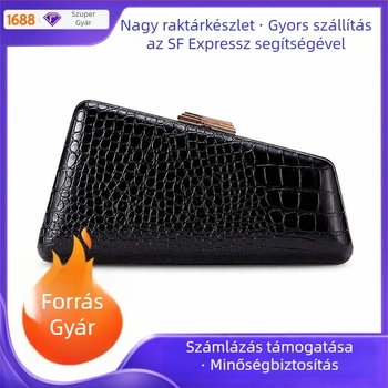 2025 női crossbody válltáska Európa–Amerika stílusú, egy vállpánttal, szabálytalan kígyómintás PU táska, divatos estélyi clutch