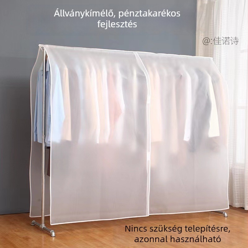 PEVA ruhaporvédő, átlátszó felakasztható gardróbfedél kosztümök és kabátok számára