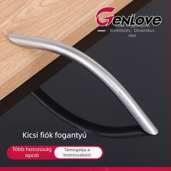 Modern minimalist rozsdamentes acél hídformájú félkör alakú kilincs szekrényajtókhoz és kis fiókokhoz