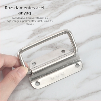 304 rozsdamentes acél fogantyú fiókokhoz és dobozokhoz – mozgatható, tömör fogantyú gyűrűvel