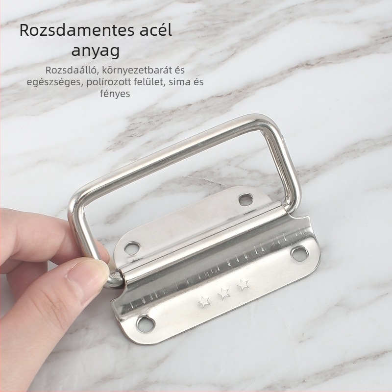 304 rozsdamentes acél fogantyú fiókokhoz és dobozokhoz – mozgatható, tömör fogantyú gyűrűvel