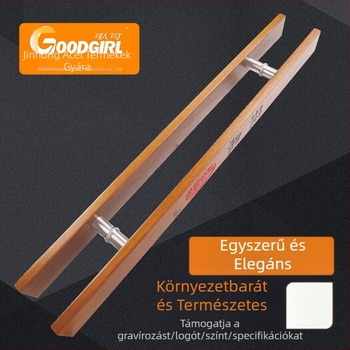 Kínai stílusú tömörfa ajtófogantyú, faragott, gravírozható, nagy méret