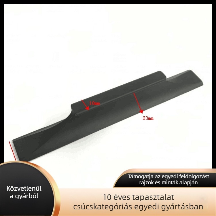 Személyre szabott alumínium ötvözet fogantyú szekrényekhez és garderobákhoz, CNC-marás, fekete felület
