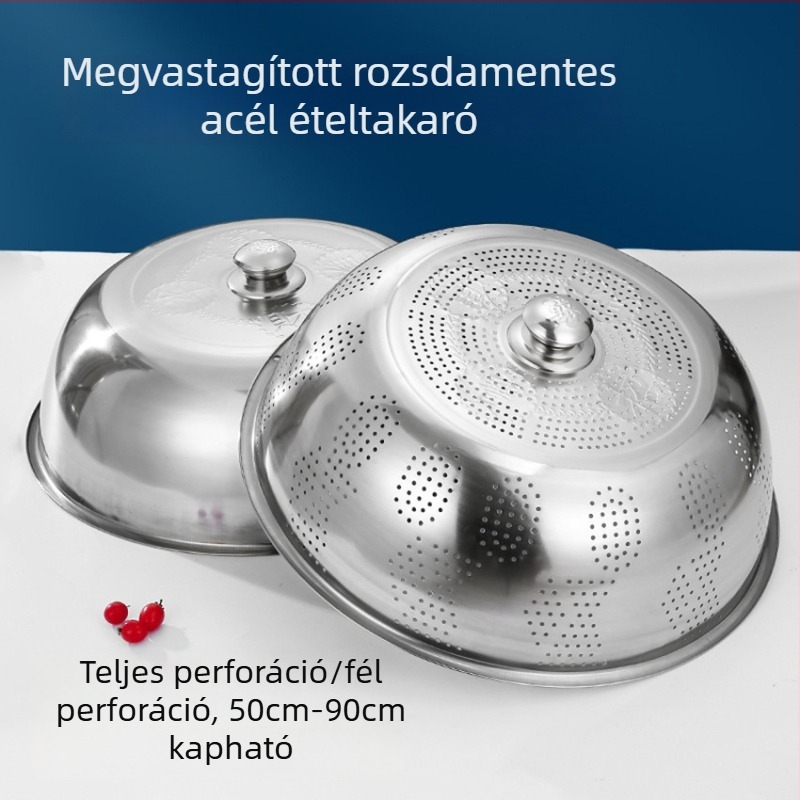 Rozsdamentes acél ételtakaró az étkezőasztalhoz, konyhai porvédő, nyári szúnyog- és légyvédelem