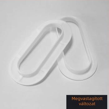 Műanyag kartondoboz-fogantyú csat; hullámkartonhoz; ovális, hatszögletű és négyzet alakú porálló, megerősített rögzítő elemek a tároláshoz
