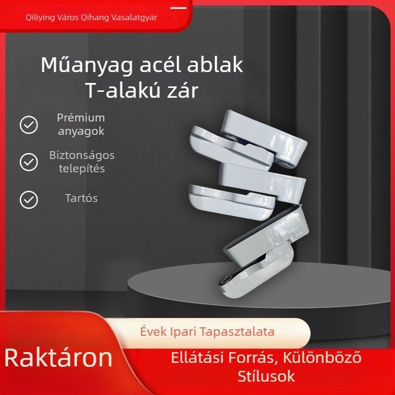 T alakú zár PVC ablakokhoz fogantyúval – ajtó- és ablakzár, több stílus