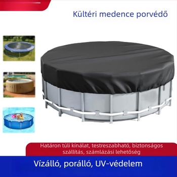 Kerek kültéri medencetakaró por- és napvédő funkcióval, hordozható háziállat medencetakaró, többfunkciós porvédő takaró