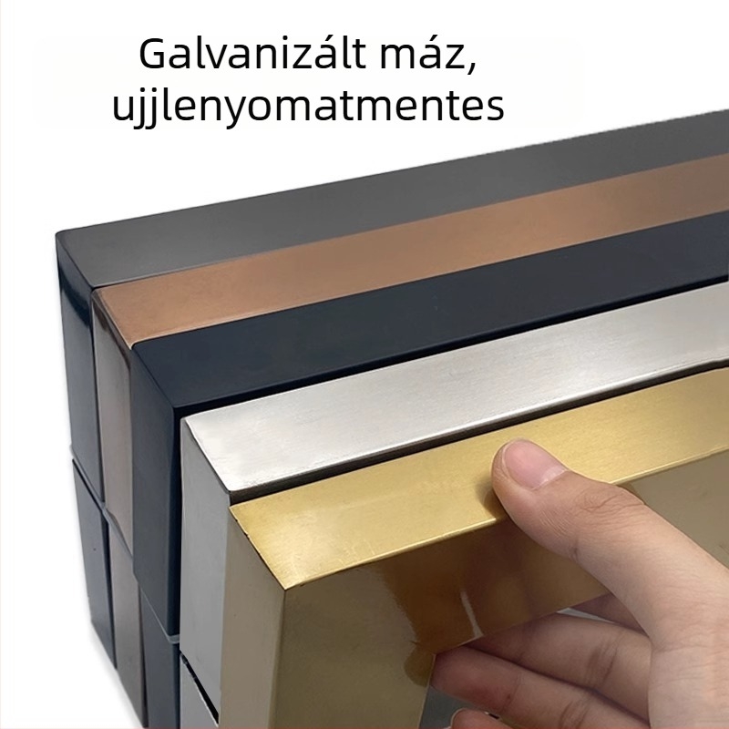 Rozsdamentes acél ajtófogantyú fekete négyszögletes csővel, egyedi görbületű dizájn, üveg- és faajtókhoz, csúszóajtókhoz