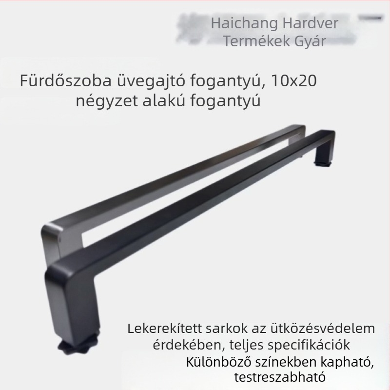 10x20 rozsdamentes acél zuhanyajtó fogantyú üvegtolóajtóhoz, modern minimalist stílus, vastagított kialakítás