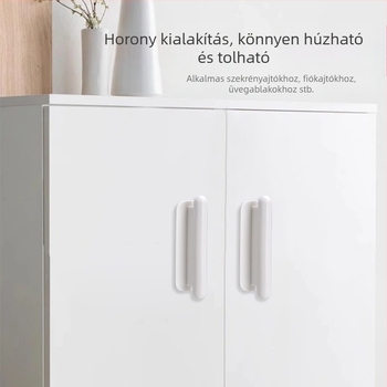 Ragasztós fúrás nélküli ajtó- és ablakfogó – konyhai ajtókhoz, szekrényekhez, gardróbhoz és fiókokhoz, fa- és üvegbútorokhoz