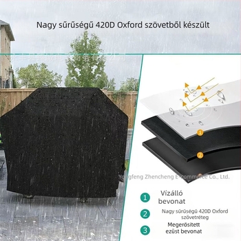 Grillfedő 420D Oxford anyagból, por- és időjárásálló kültéri fedél