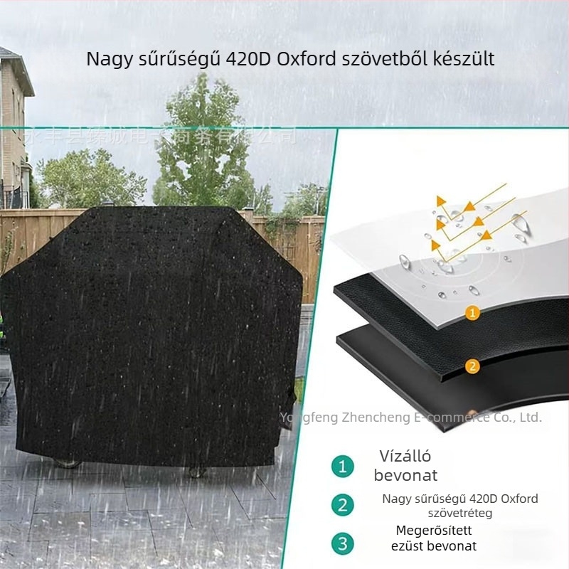 Grillfedő 420D Oxford anyagból, por- és időjárásálló kültéri fedél