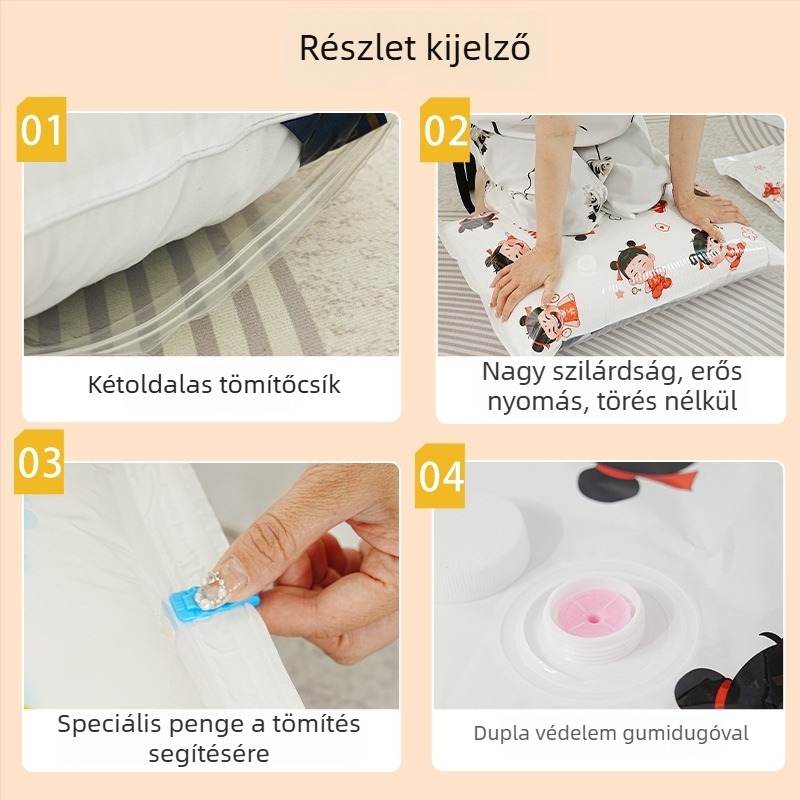 Vákuumos tömítőzsák ruhákhoz és paplanokhoz, otthoni tárolás, Nezha kiadás