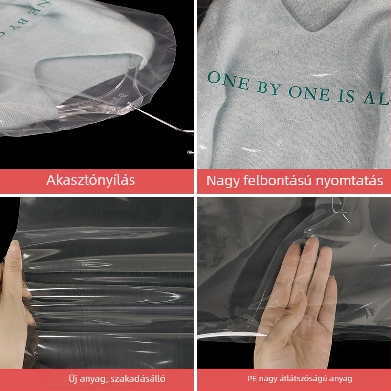 Átlátszó porvédő ruhatartó kabátok és kosztümök számára