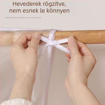 Padlón álló ruhatároló porvédő huzat, átlátszó ruhazsák, nedvességálló és megerősített kivitel