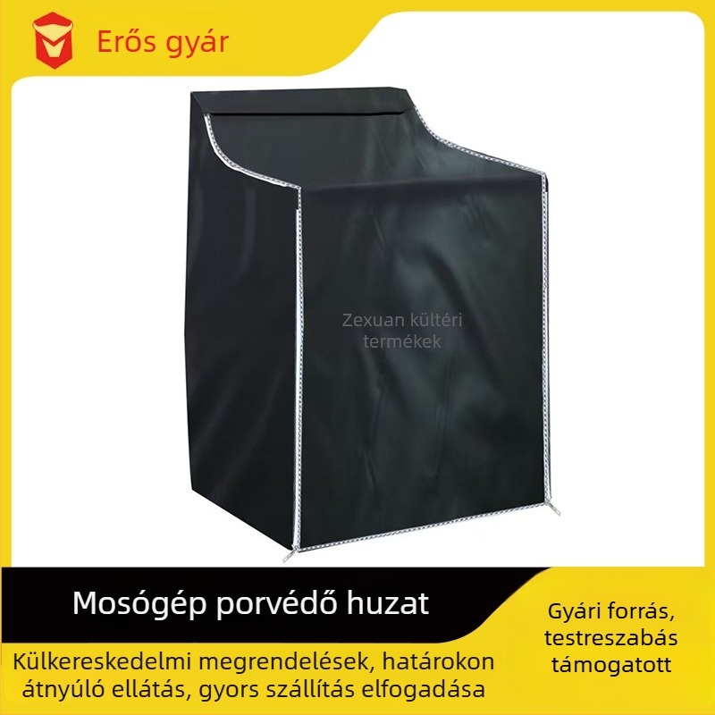 Általános mosógép-huzat napvédelmi és porvédelmi funkcióval, 210D Oxford anyag, teljes lefedettség, automatikus görgető kialakítás