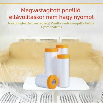 Diákszállók porvédő műanyag fólia, átlátszó egyszer használatos bútorvédő huzat a felújítás idejére, vízálló és porálló