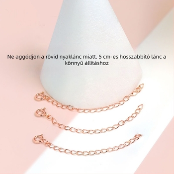 S925 Sterling ezüst 5 cm hosszabb keresztlánc DIY karkötőhöz gyöngyökhöz