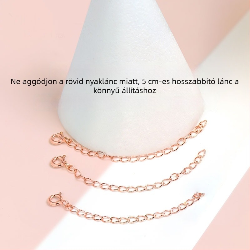 S925 Sterling ezüst 5 cm hosszabb keresztlánc DIY karkötőhöz gyöngyökhöz