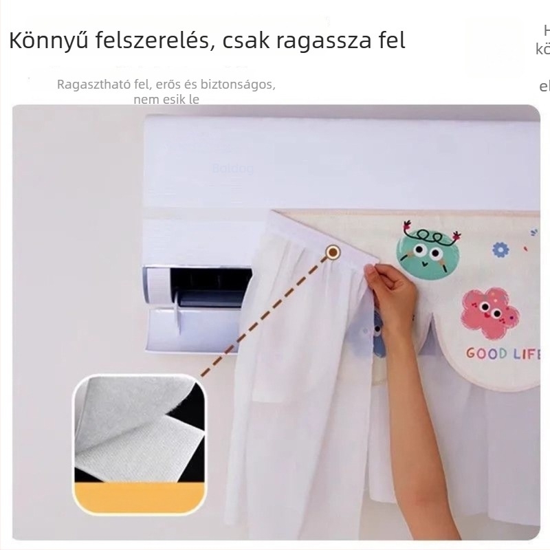 Gree klímaberendezéshez szélvédőfüggöny, falra szerelhető, 2026-os modell, prémium porvédő huzat