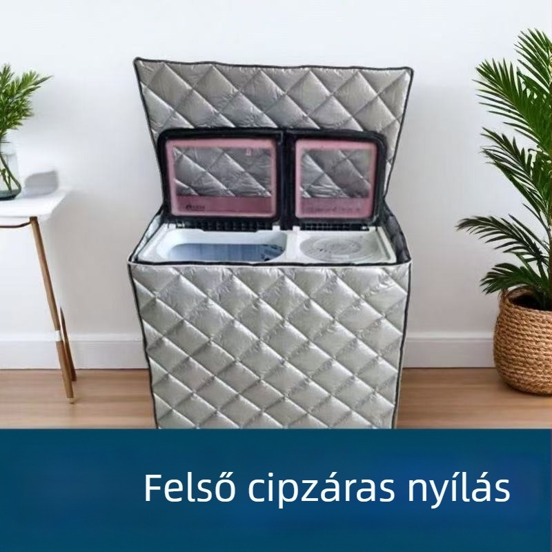 Kétdobos félautomata mosógép védőhuzat, vízálló és napvédett, teljes lefedettség, vastított kivitel, pulzátorvédő