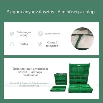 Műanyag összecsukható tárolókosár – vastag falú, multifunkcionális tároláshoz és szállításhoz