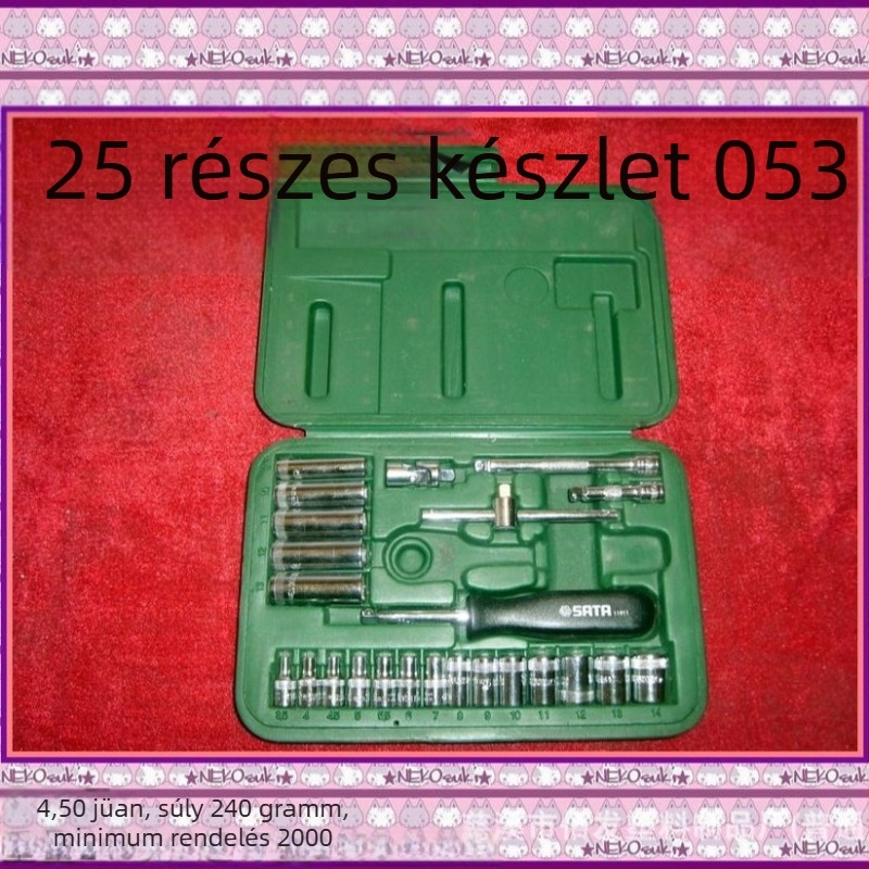 HDPE műanyag szerszámosláda, zárt, tároló készlet