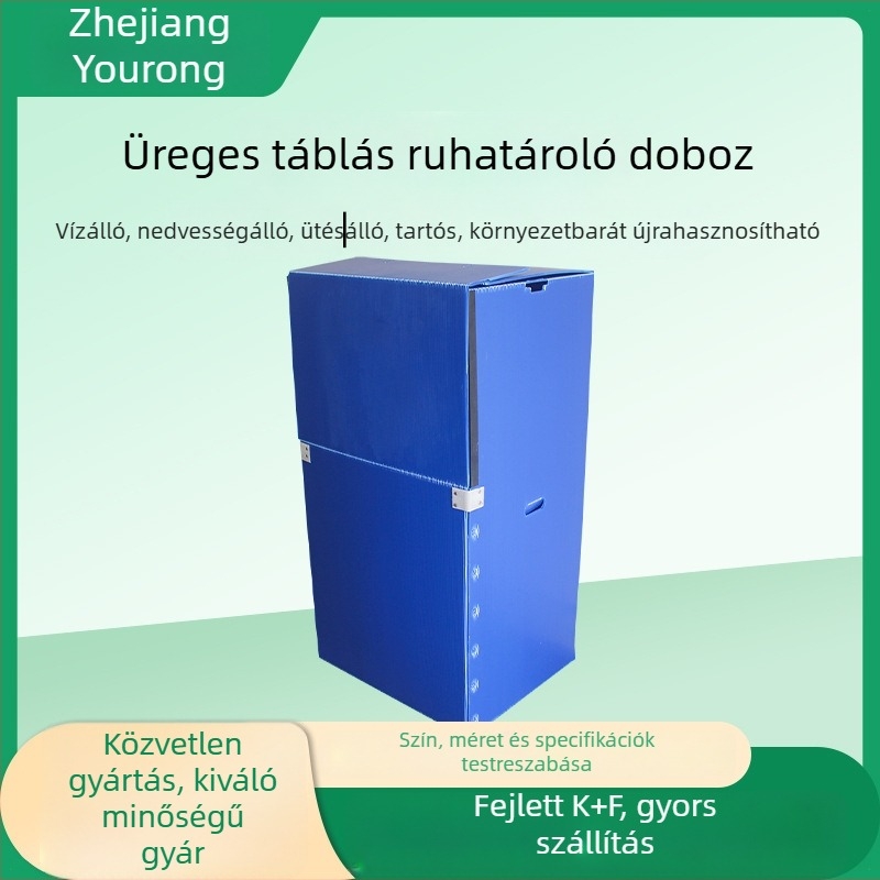 Személyre szabható PP műanyag szállító- és tároló doboz költöztetéshez, rendszerezéshez — üreges paneles kialakítás
