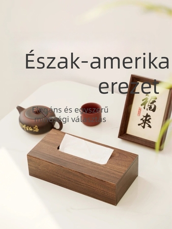 Téglalap alakú szállodai tál diófa mintázatú logóval, modern stílusú vendégházak és éttermek számára, pohártartó és zsebkendő tartó