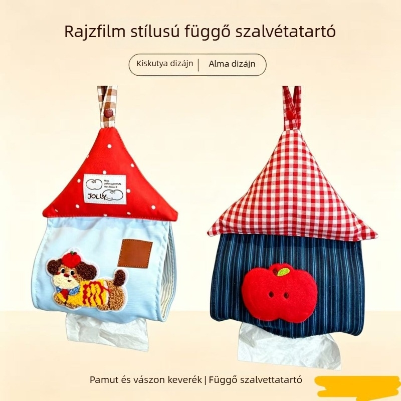 Falihoz rögzíthető textil zsebkendő tartó