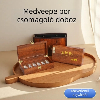Medve epe por mintás ajándék doboz, üres kapszula doboz, 5 kapszula készlet, egyedi csomagolás