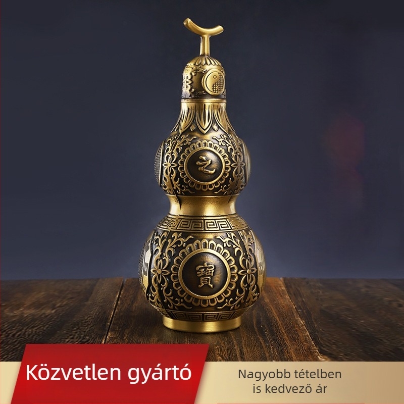 Réz tök alakú dísztárgy fedéllel, Bagua-stílusú, présöntvény