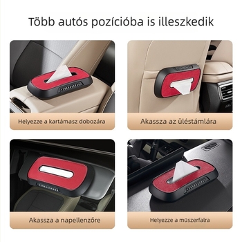 Autó belső törlőkendő tartó, akasztható a napellenzőre