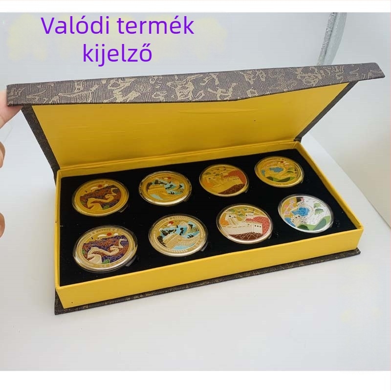 8 rekeszes papírtok 45 mm-es emlékérmékhez