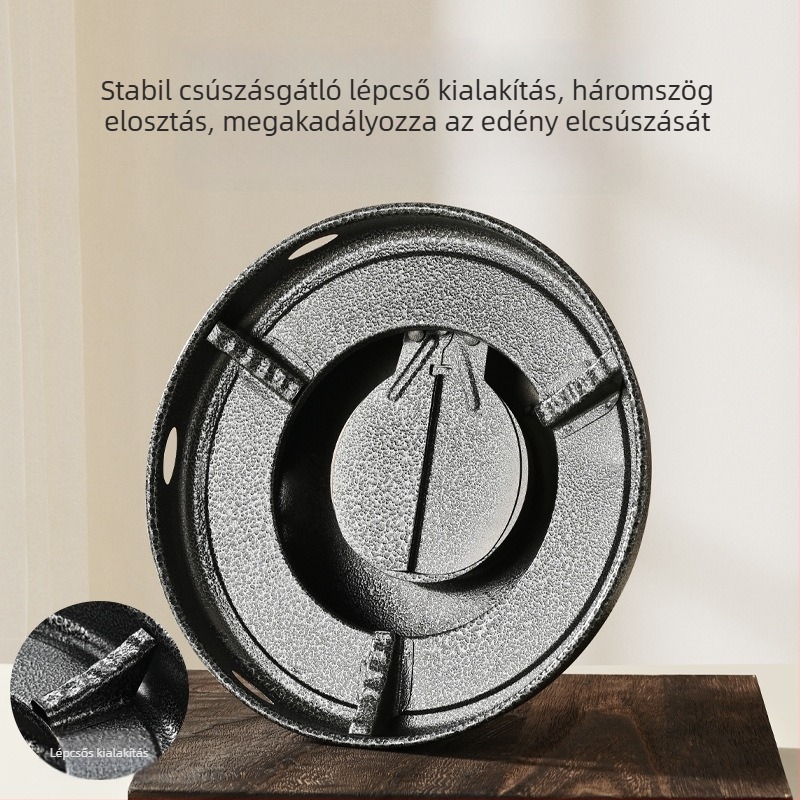 Szilárd alkohollal működő főzőkészülék kis edényhez, éttermi használatra, rozsdamentes acél talppal