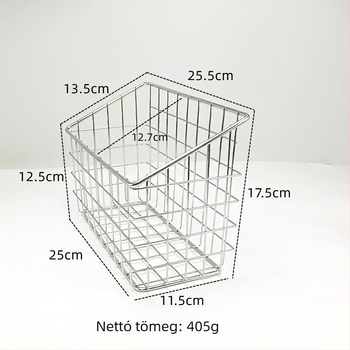 Skandináv stílusú fém tárolókosár, minimalist asztali rendező ferde nyílással