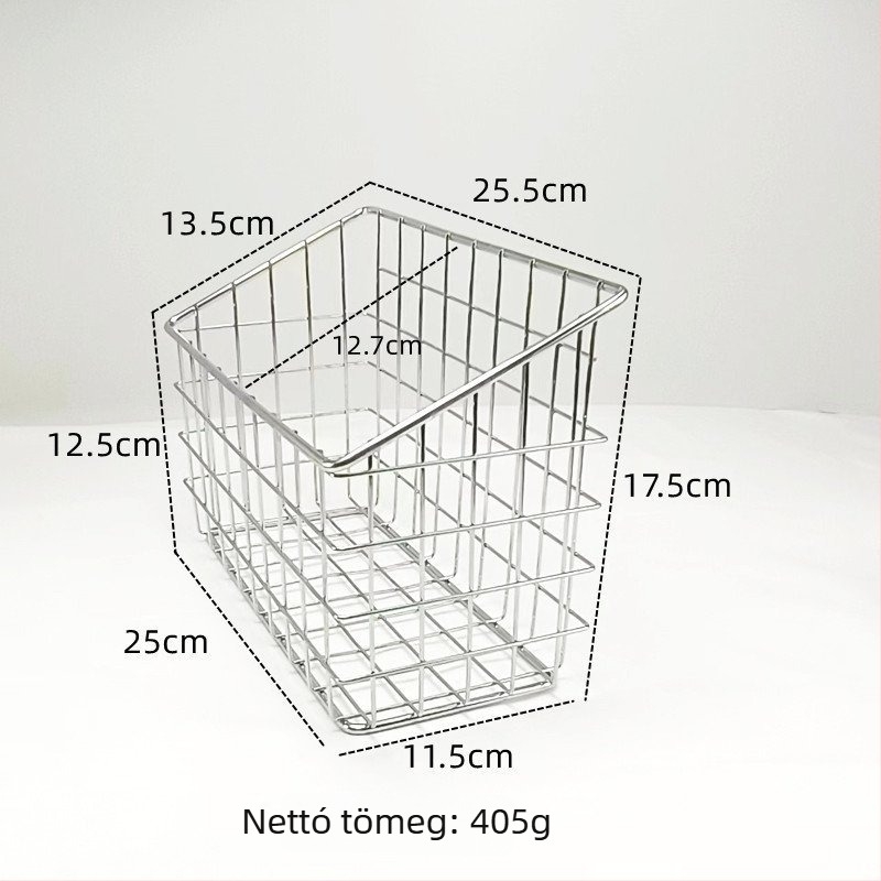 Skandináv stílusú fém tárolókosár, minimalist asztali rendező ferde nyílással