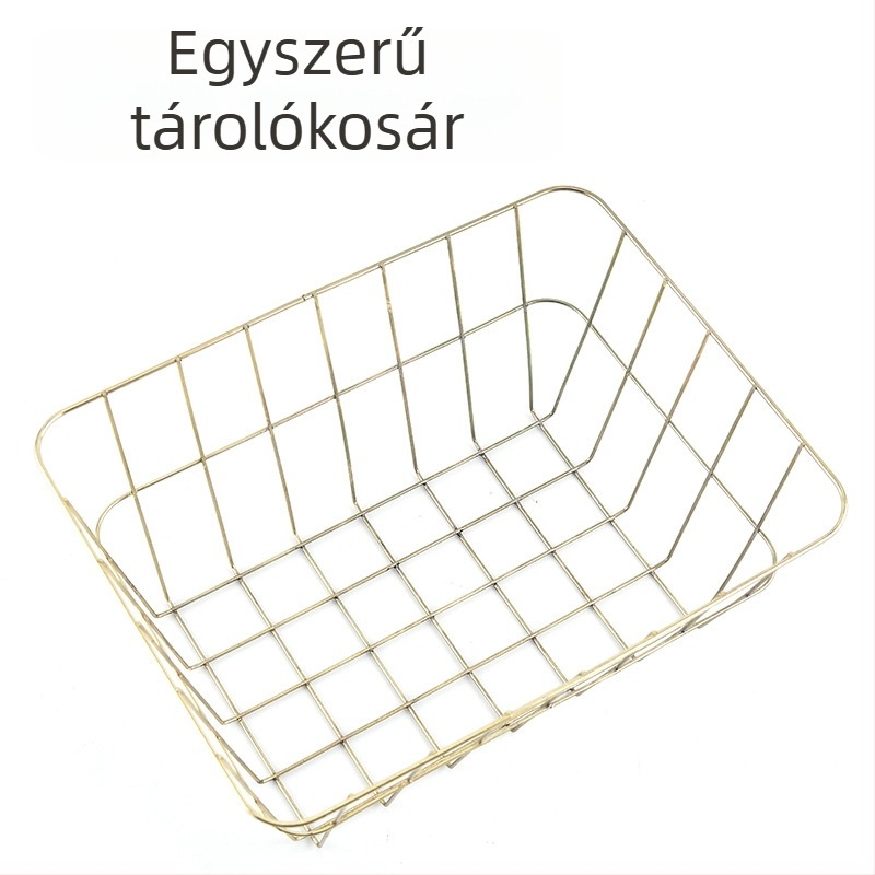 Hosszú, kék vasból készült gyümölcstartó asztali tároló, egyszerű rendező, könnyen tisztítható