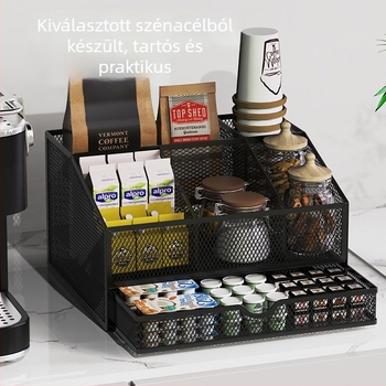 Testreszabott asztali tároló állvány szénacélból, furatmentes kivitel, multifunkcionális irodai rendszerező