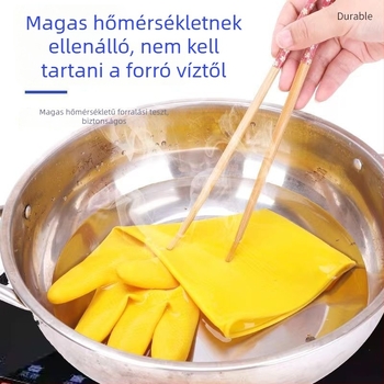 Sűrű latex kesztyű mosogatáshoz, háztartási tisztításra, vízálló és tartós, ruhamosásra és autóápolásra