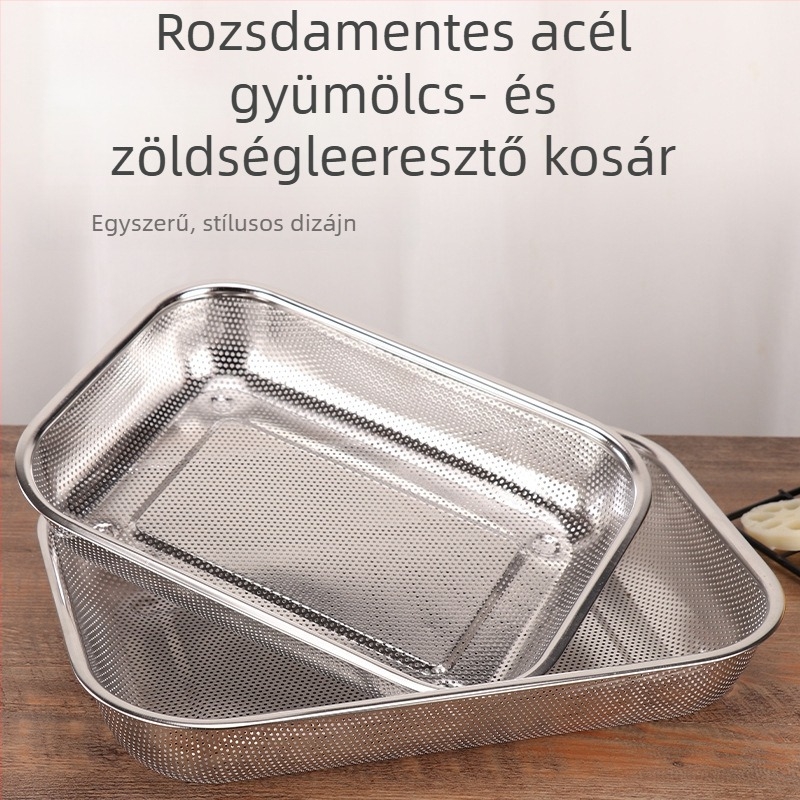 Kék 304 rozsdamentes acél evőeszköz rendező hálóval