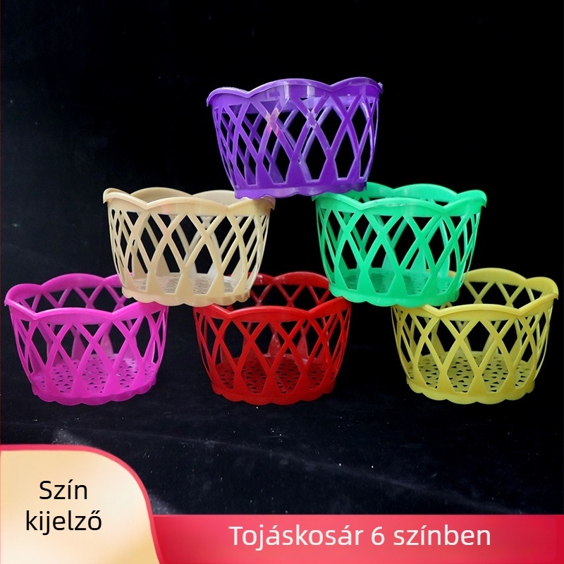 Műanyag tojáscsomagoló kosár szupermarketekhez, kis tojáskosár tanyai tojásokhoz
