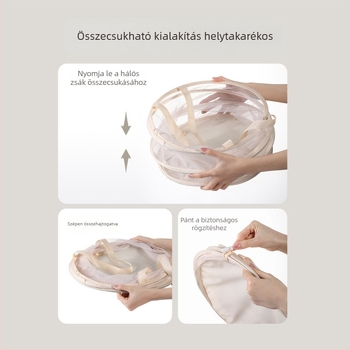 FaSoLa Összecsukható falra szerelhető mosókosár fürdőszobába – poliészter, piszkos ruhák tárolására.