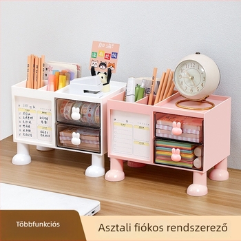 Íróasztali fiókos rendező kozmetikumokhoz, irodai kellékekhez és tollakhoz