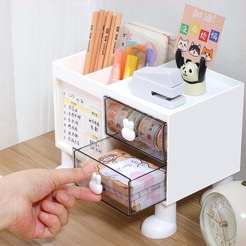 Íróasztali fiókos rendező kozmetikumokhoz, irodai kellékekhez és tollakhoz