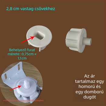 Műanyag végzáró sapkák rolós redőnyökhöz – kiegészítők a függönycsőhöz, kör alakú cső dugók mindkét végére